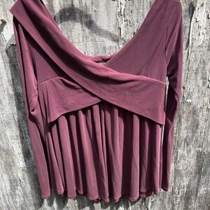 By Together Burgundy Long Sleeve Top